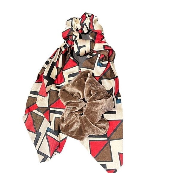 Hair bundle 3 scrunches with matching scrunchy scarfs. - Picture 5 of 12